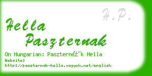 hella paszternak business card
